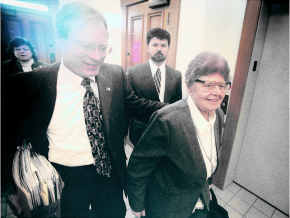 Hulda and attorney going to court